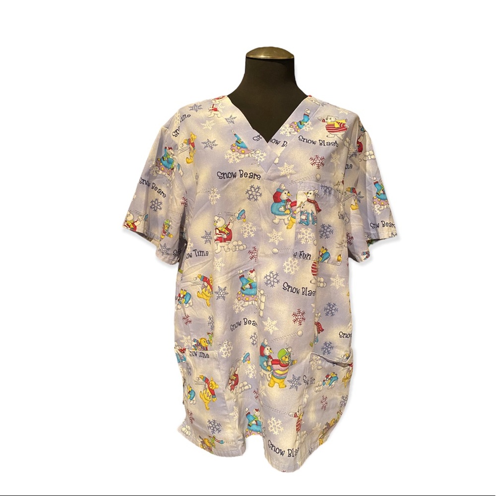 Woman’s Winter Theme Scrub Top